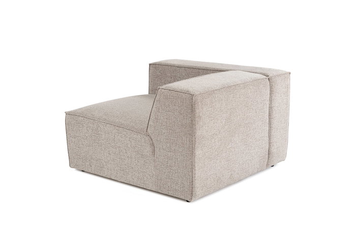 Atelier Del Sofa Sofá 1 Plaza L1, Lino, Color Mocha, Comodidad y Estilo